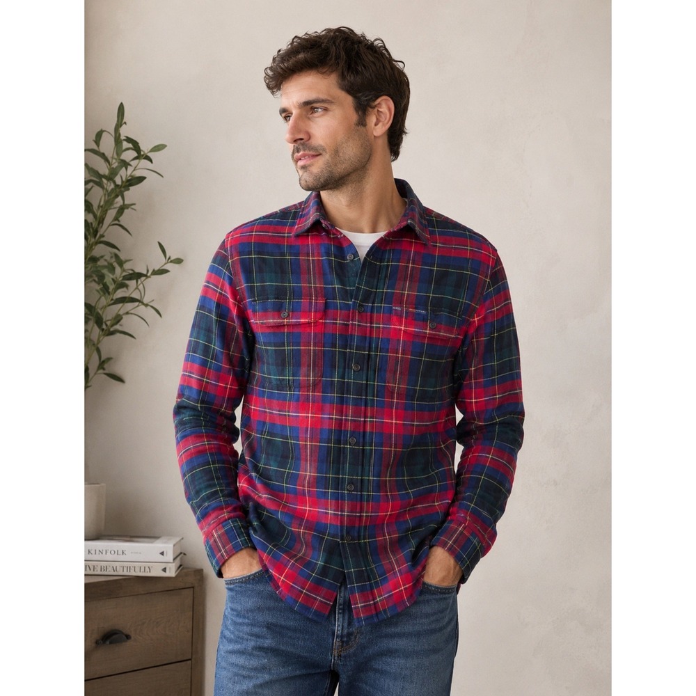 Polo‎ Ralph Lauren Mens Classic Fit Plaid Flannel Shirt Red Blue Green NWT Large